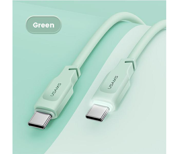 USAMS Kabel USB-C/USB-C 100W 1,2m Port Display zielony - 1569062 - zdjęcie 12